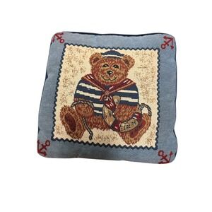 Vintage bear sailor nautical Pillow beach teddy bear‎
